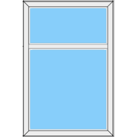 Fenster REHAU SYNEGO Einteilig mit Ober-Unterlicht