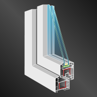 Fenster REHAU Euro-Design 70 bis 1,30 W/(m²K)