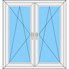 Fenster REHAU SYNEGO MD Zweiteilig dreh-kipp Links -drehe kipp Rechts