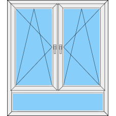Fenster REHAU ED70 Zweiteilig DKL-DKR mit UL Fest