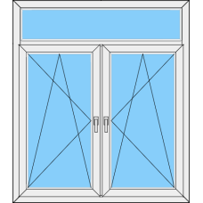 Fenster REHAU ED70 Zweiteilig DKL-DKR mit OL Fest