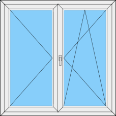Fenster REHAU ED70 Zweiteilig Stulp-DKR