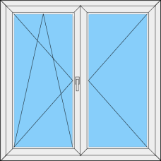 Fenster REHAU ED70 Zweiteilig Stulp-DKR