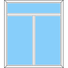 Fenster REHAU ED70 Zweiteilig mit OL Festverglasung Rahmen