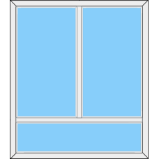 Fenster REHAU ED70 Zweiteilig mit UL Festverglasung Rahmen