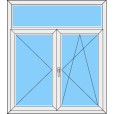 Fenster REHAU ED70 Zweiteilig DKR-Stulp FL mit OL Fest