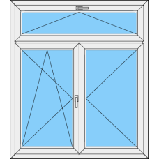 Fenster REHAU ED70 Zweiteilig DKL-Stulp mit OL Kipp