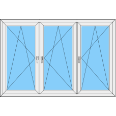 Fenster REHAU SYNEGO MD Dreiteilig DKL-DKR - DKR 