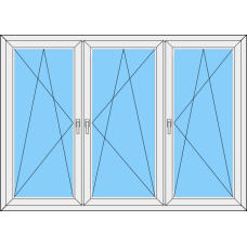 Fenster REHAU ED70 Dreiteilig DKL-DKR-DKL