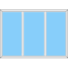Fenster REHAU ED70 Dreiteilig Festverglasung