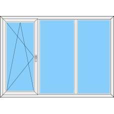 Fenster REHAU ED70 Dreiteilig DKL-Fest-Fest
