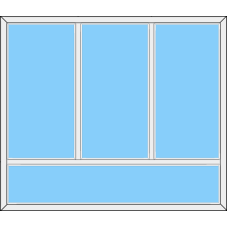 Fenster REHAU ED70 Dreiteilig Festverglasung mit UL Fest