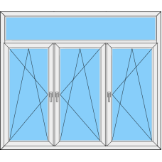 Fenster REHAU ED70 Dreiteilig DKL-DKR-DKR mit OL Fest